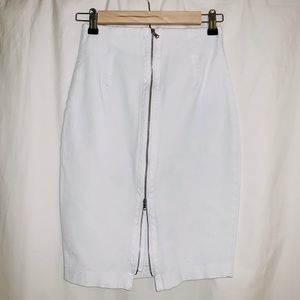 Kenneth Cole High Waist Zipper Pencil Skirt :XXS